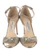 Jimmy Choo Glitter Animal Print Sandals