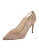 Jimmy Choo Suede Cutout Accent Pumps