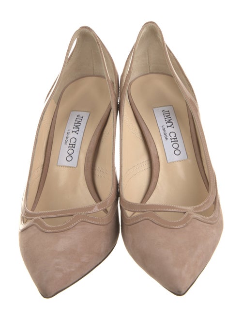 Jimmy Choo Suede Cutout Accent Pumps