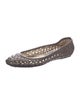 Jimmy Choo Leather Lasercut Accents Ballet Flats
