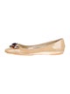 Jimmy Choo Patent Leather Crystal Embellishments Ballet Flats