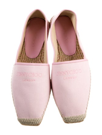 Jimmy Choo Canvas Embroidered Accent Espadrilles