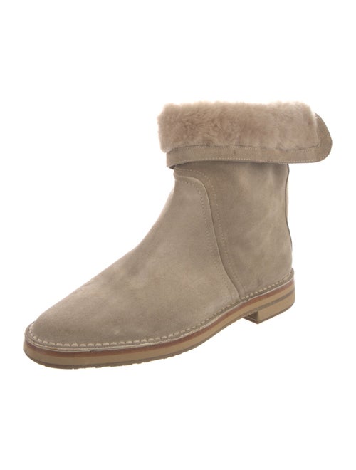 Jimmy Choo Suede Fur Trim Boots