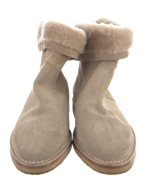 Jimmy Choo Suede Fur Trim Boots