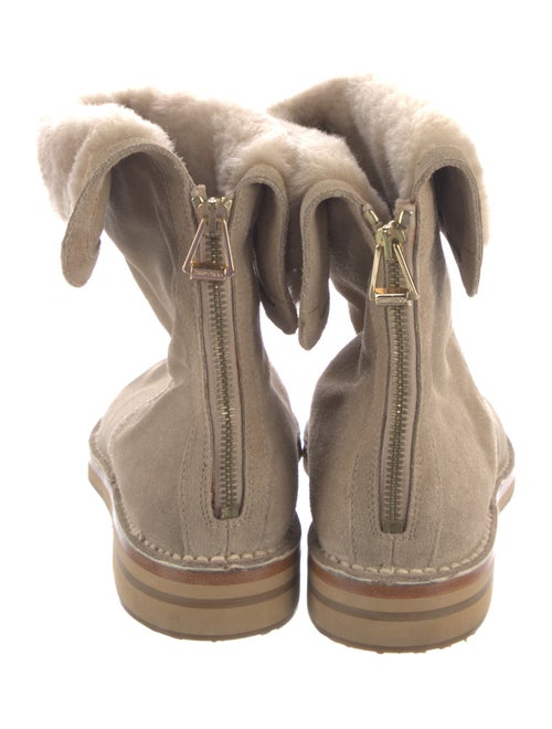 Jimmy Choo Suede Fur Trim Boots