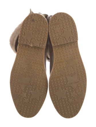 Jimmy Choo Suede Fur Trim Boots