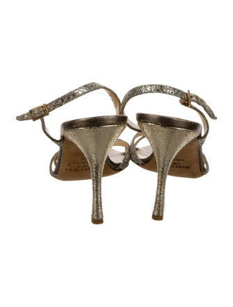Jimmy Choo Glitter Glitter Accents Slingback Sandals