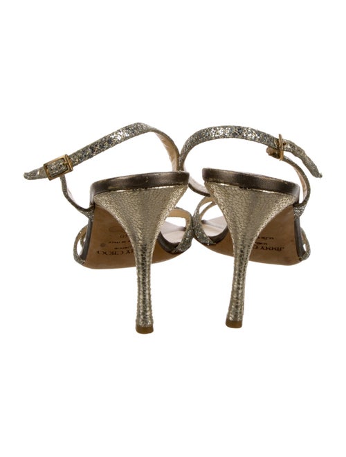 Jimmy Choo Glitter Glitter Accents Slingback Sandals