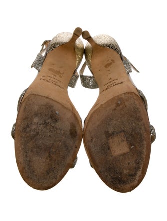 Jimmy Choo Glitter Glitter Accents Slingback Sandals