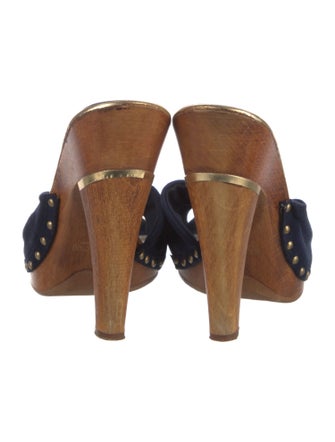 Jimmy Choo Suede Floral Print Slides