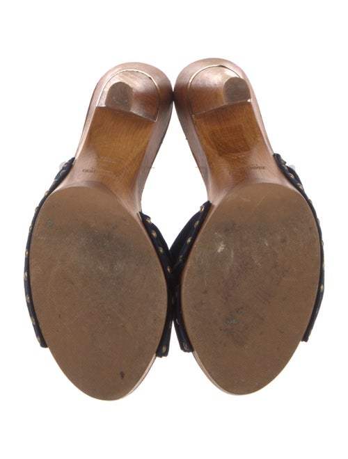 Jimmy Choo Suede Floral Print Slides