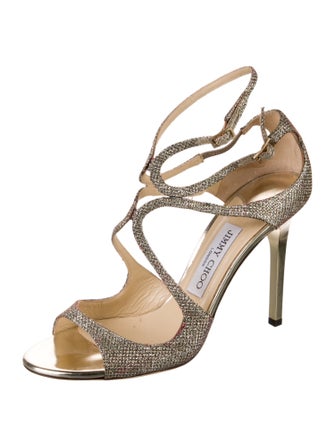 Jimmy Choo Glitter Glitter Accents Sandals