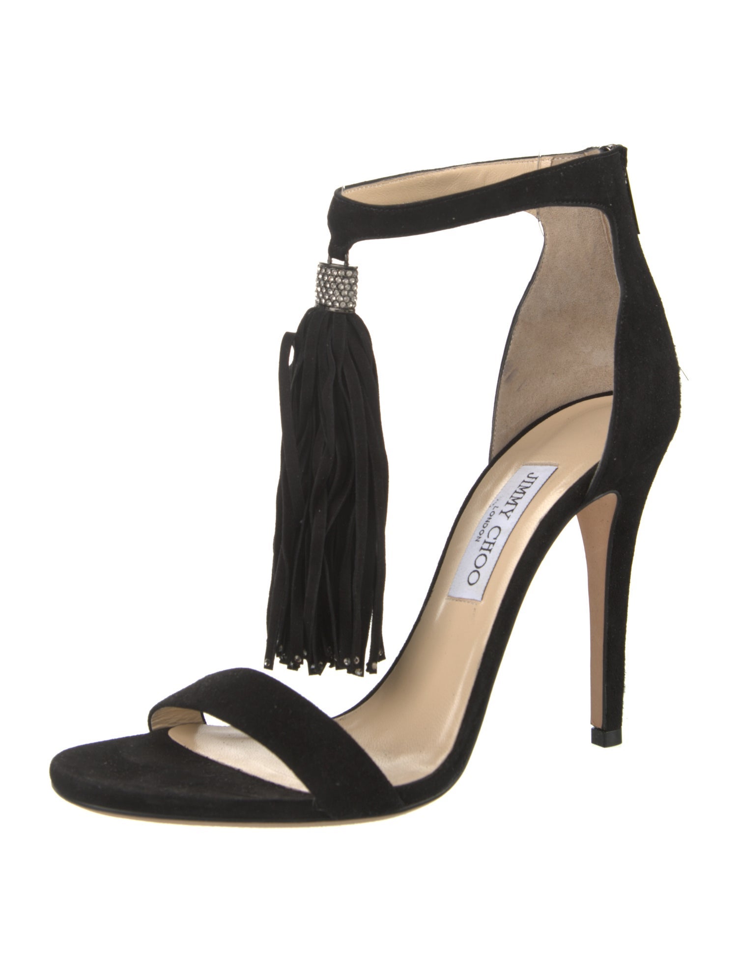 Jimmy Choo Suede Tassel Accents Sandals
