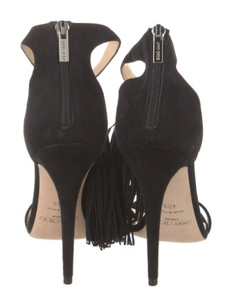 Jimmy Choo Suede Tassel Accents Sandals
