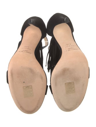 Jimmy Choo Suede Tassel Accents Sandals