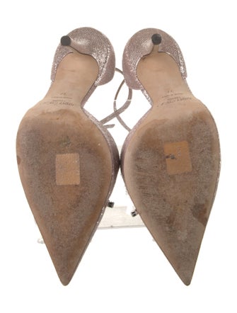 Jimmy Choo Glitter Crystal Embellishments D'Orsay Pumps