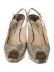 Jimmy Choo Glitter Cutout Accent Slingback Pumps