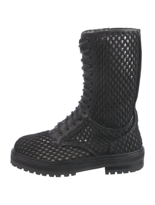 Jimmy Choo Mesh Mesh Accents Combat Boots
