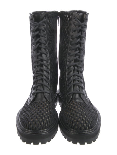 Jimmy Choo Mesh Mesh Accents Combat Boots