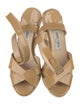 Jimmy Choo Patent Leather Braided Accents Espadrilles