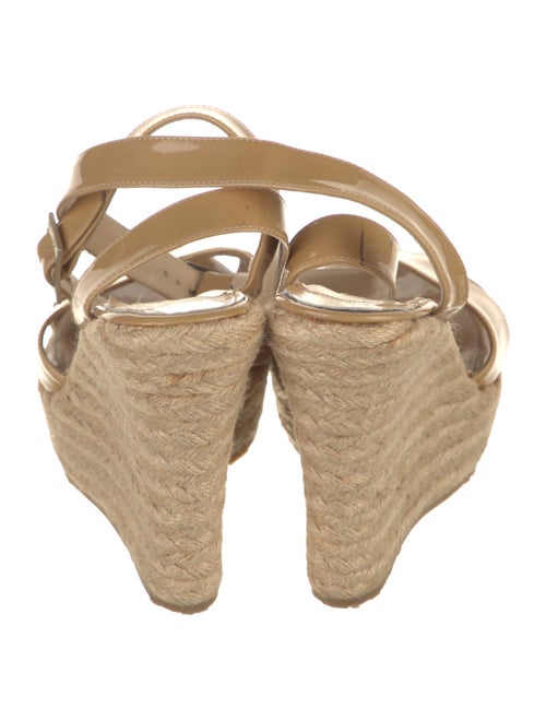 Jimmy Choo Patent Leather Braided Accents Espadrilles