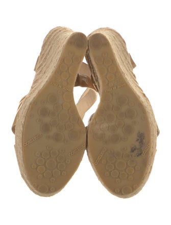 Jimmy Choo Patent Leather Braided Accents Espadrilles