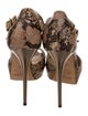 Jimmy Choo GG Embossed Snakeskin T-Strap Pumps