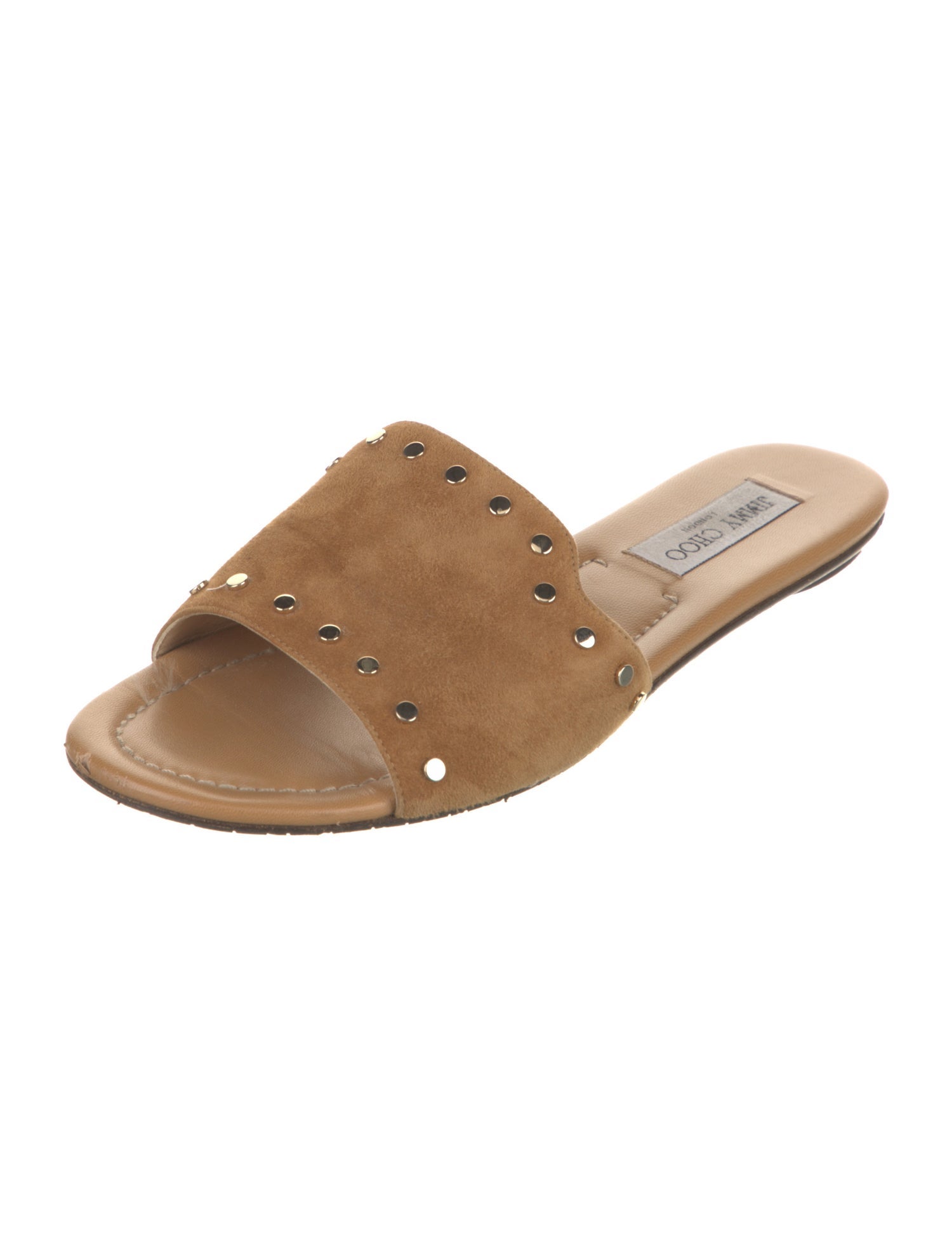 Jimmy Choo Suede Studded Accents Slides