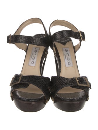 Jimmy Choo Snakeskin Animal Print Sandals