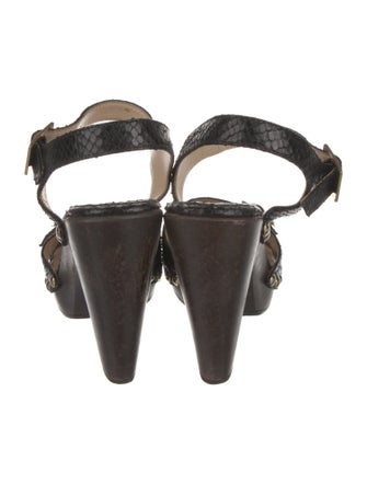 Jimmy Choo Snakeskin Animal Print Sandals
