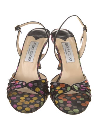 Jimmy Choo Floral Print Slingback Sandals