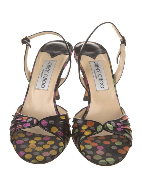 Jimmy Choo Floral Print Slingback Sandals