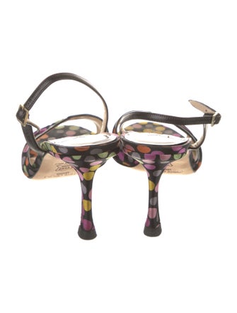 Jimmy Choo Floral Print Slingback Sandals