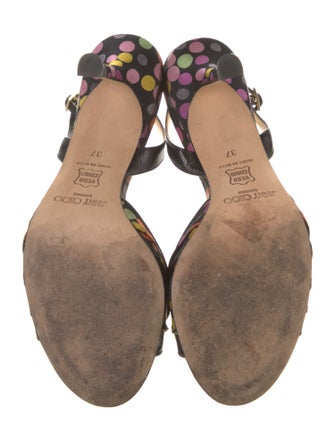 Jimmy Choo Floral Print Slingback Sandals