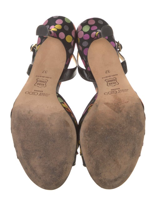 Jimmy Choo Floral Print Slingback Sandals