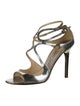 Jimmy Choo Patent Leather Cutout Accent Sandals