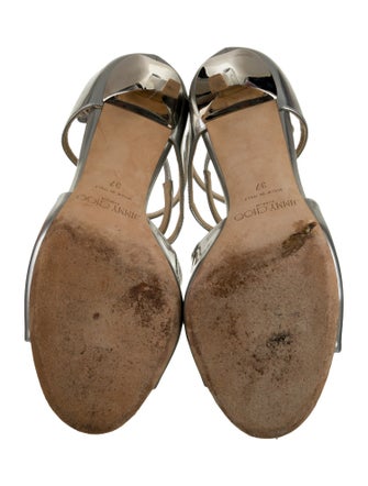 Jimmy Choo Patent Leather Cutout Accent Sandals