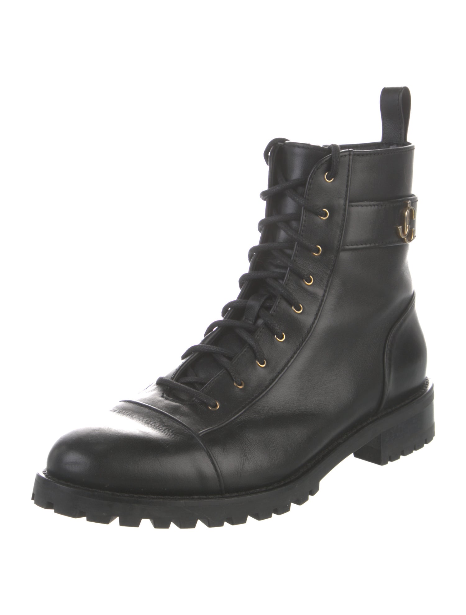 Jimmy Choo Leather Combat Boots