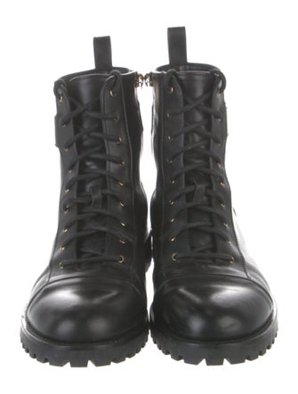 Jimmy Choo Leather Combat Boots