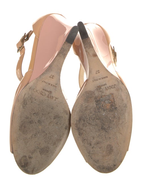 Jimmy Choo Patent Leather T-Strap Sandals