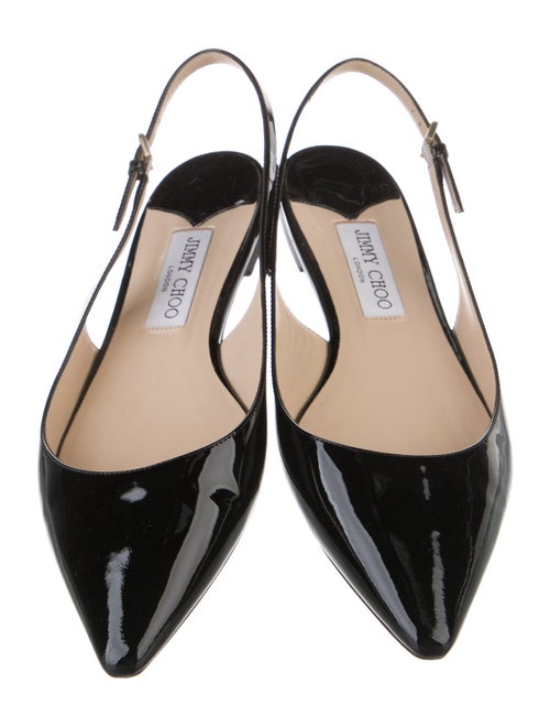 Jimmy Choo Patent Leather Slingback Flats