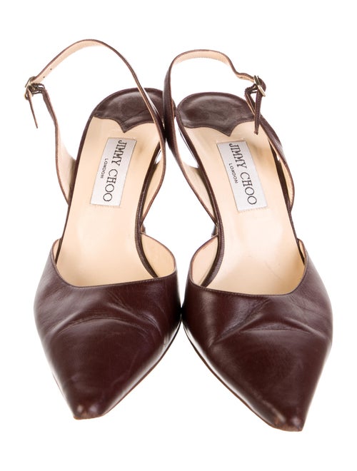 Jimmy Choo Leather Slingback Pumps