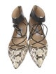 Jimmy Choo Embossed Leather Animal Print Flats