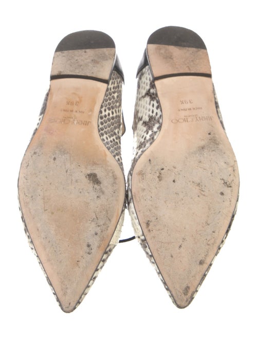 Jimmy Choo Embossed Leather Animal Print Flats