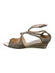Jimmy Choo Glitter Glitter Accents T-Strap Sandals
