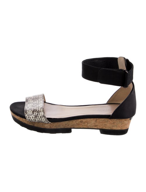 Jimmy Choo Leather Animal Print Gladiator Sandals