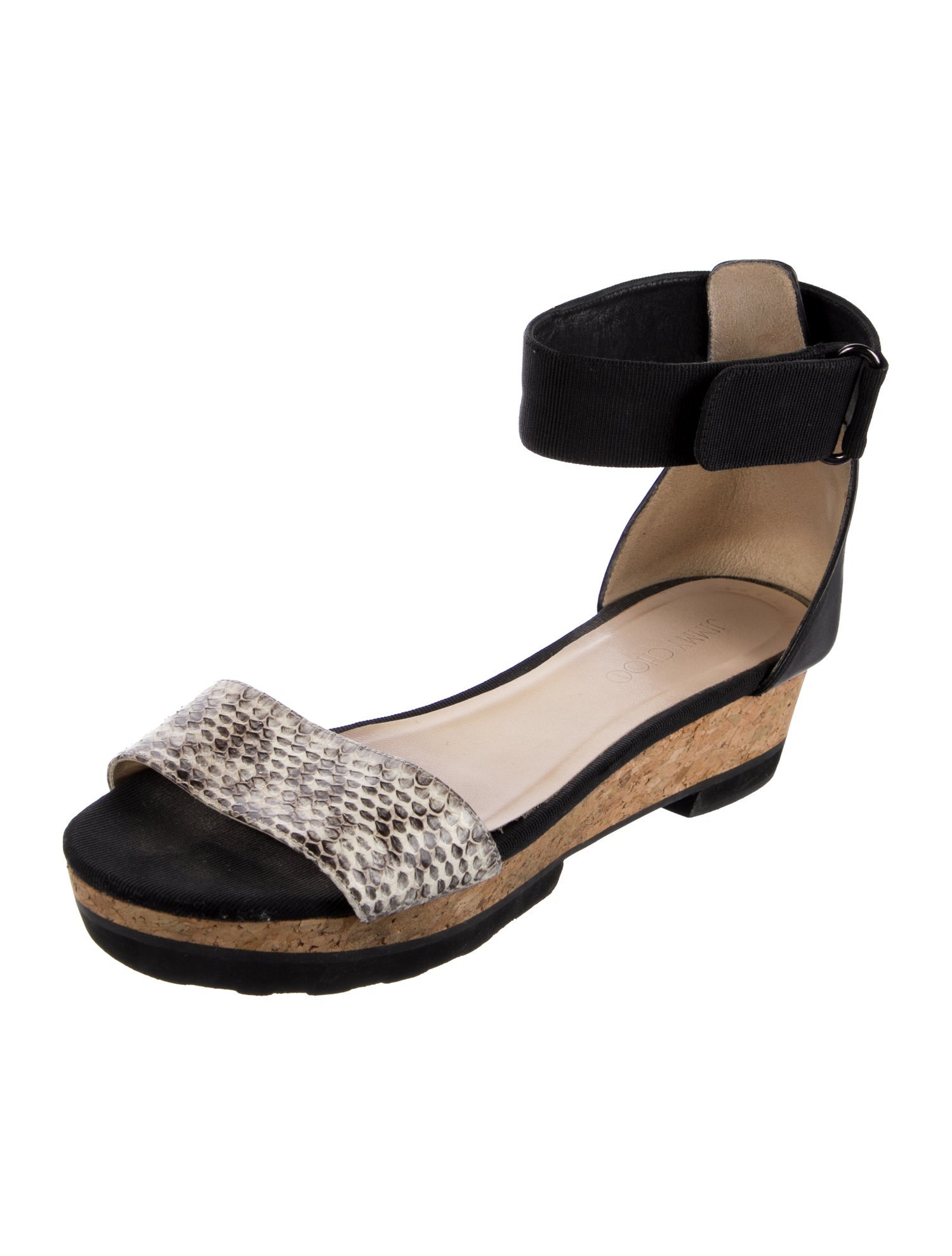 Jimmy Choo Leather Animal Print Gladiator Sandals