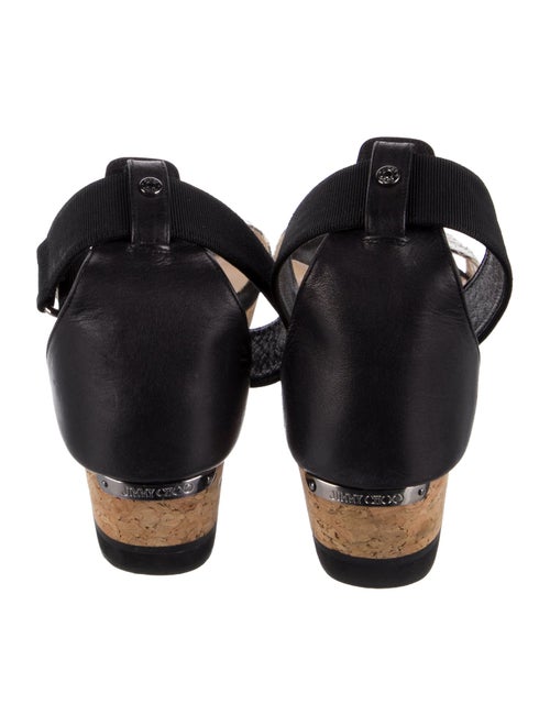 Jimmy Choo Leather Animal Print Gladiator Sandals