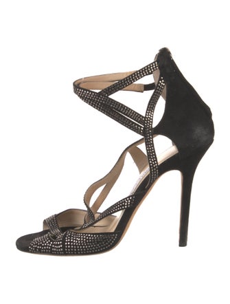 Jimmy Choo Suede Studded Accents Sandals