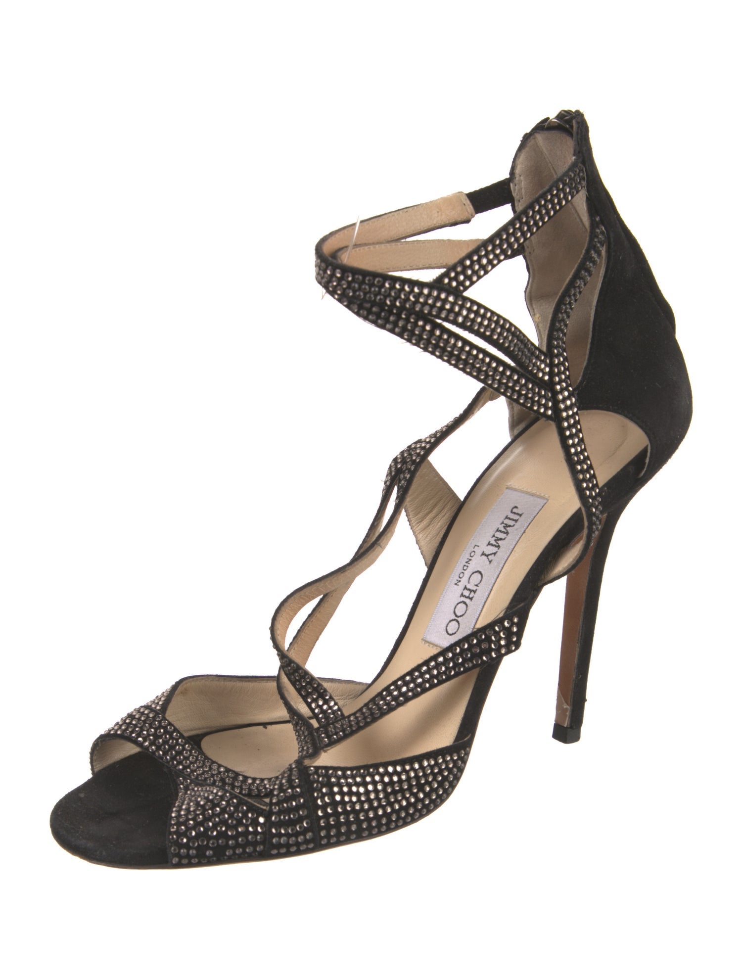 Jimmy Choo Suede Studded Accents Sandals